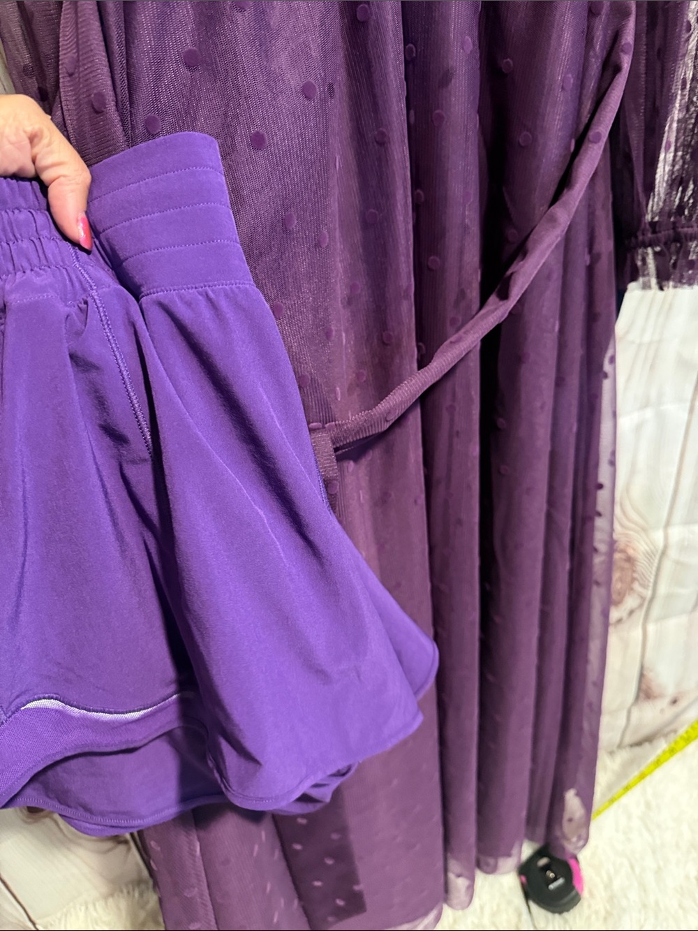 Boden Tulle Ruffle Maxi Dress Viola Purple - Picture 10 of 10